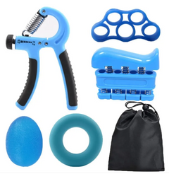 5-in-1 Hand Grip Strength Trainer Set – Finger, Wrist & Forearm Exerciser for Strength, Recovery & Flexibility