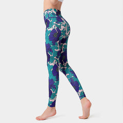Women’s Printed Yoga Leggings – High Waist Moisture-Wicking Fitness Pants for Gym, Running & Everyday Wear