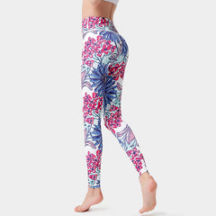 Women’s Printed Yoga Leggings – High Waist Moisture-Wicking Fitness Pants for Gym, Running & Everyday Wear