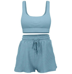 Women’s Loose Fit Yoga Set – Breathable Short Sleeve Gym & Lounge Activewear Suit